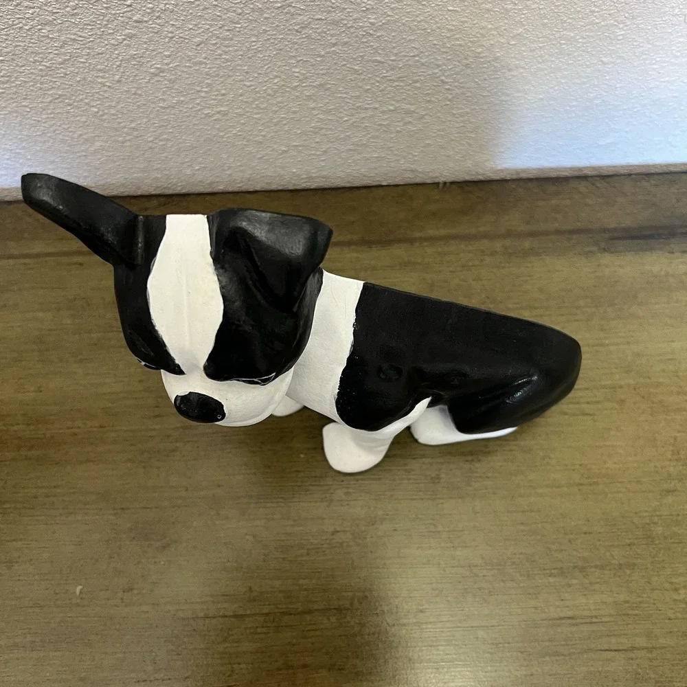 Vintage Cast Iron EMIG #8081 Boston Terrier Doorstop‎ 7 1/2 